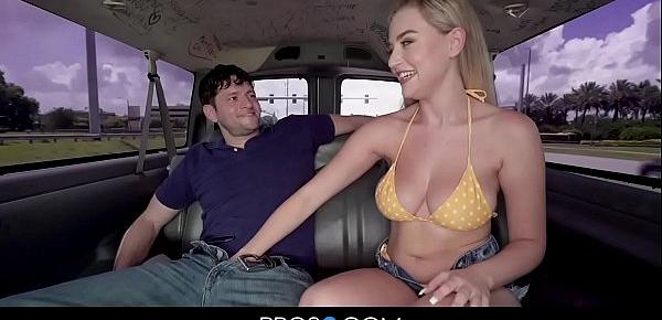  Super Hot Big Natural Titty Teen Jumps On The Bangbus For Sex